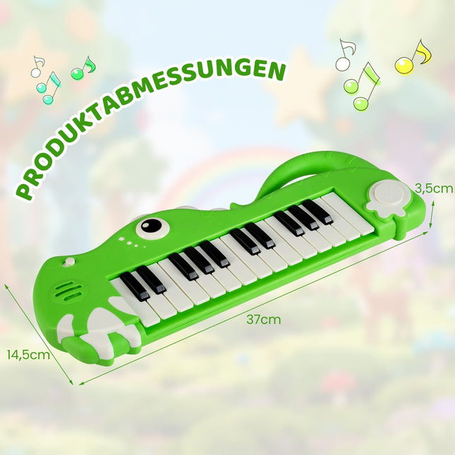 25-Tasten Kinder Digitalpiano mit Musik & Licht, Grün