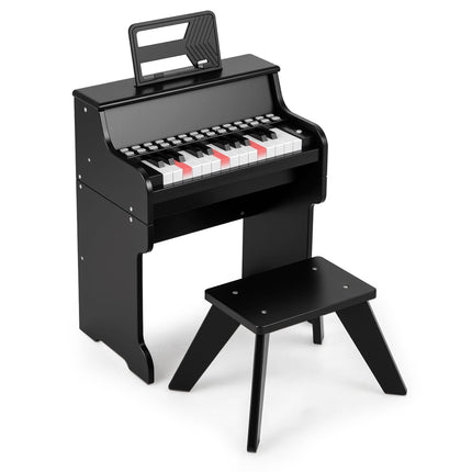 25-Tasten-Kinderdigitalpiano mit Hocker, einstellbare Geschwindigkeit