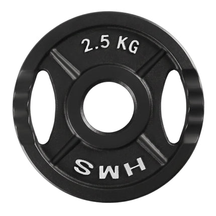 2,5 kg schwarze olympische Hantelscheibe mit Griffen
