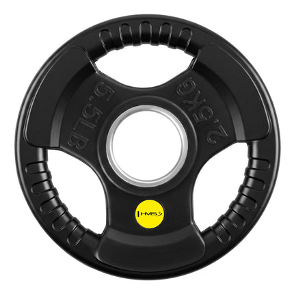 2,5 kg Olympic Gummi Tri-Grip Hantelscheibe