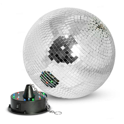 25 cm Disco Ball with Motor & LED Light Effects