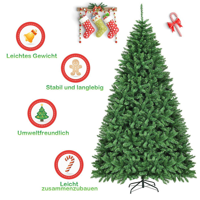 275 cm künstlicher Weihnachtsbaum Metallständer Kunstbaum mit 3594 Spitzen