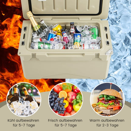 28L Portable Cooler Box with Bottle Opener & Handles