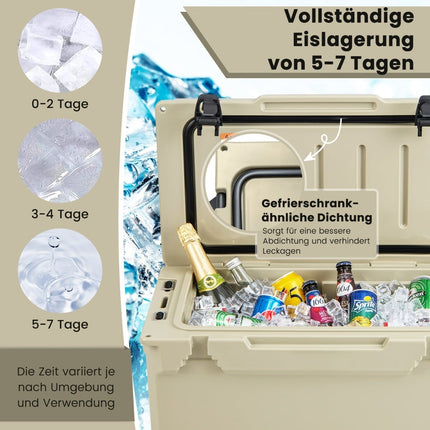 28L Portable Cooler Box with Bottle Opener & Handles