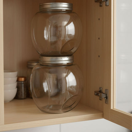 2 Glas-Vorratsdosen, je 2L, luftdichte Deckel