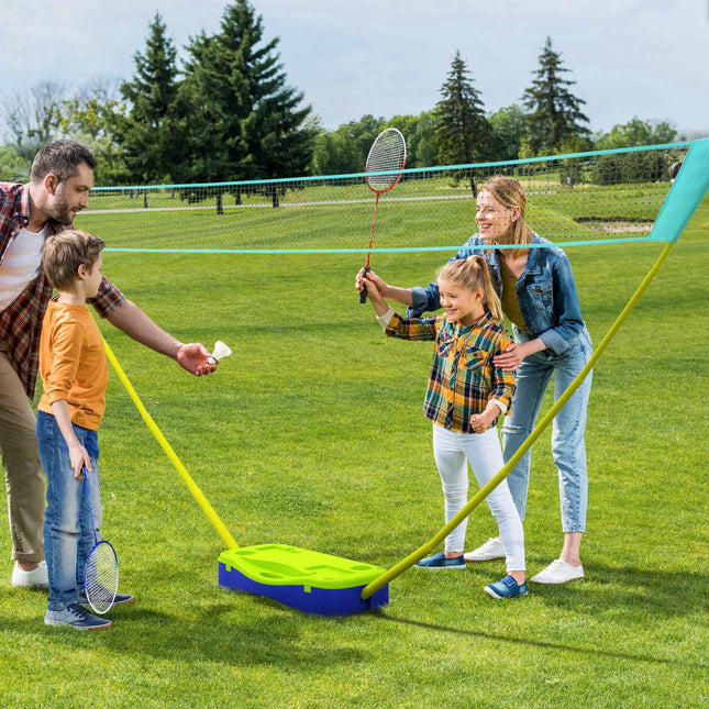2-in-1 verstellbares Badminton- und Volleyballnetz-Set mit Ständer