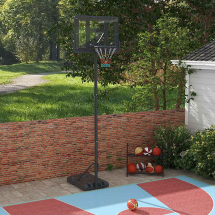 Verstellbarer 2-in-1-Basketballkorb mit Stahlrahmen, 195–370 cm