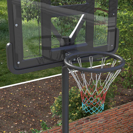 Verstellbarer 2-in-1-Basketballkorb mit Stahlrahmen, 195–370 cm