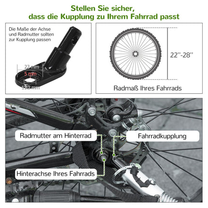 Hundeanhänger & Transportbox für Haustiere, grün/grau, Metallrahmen