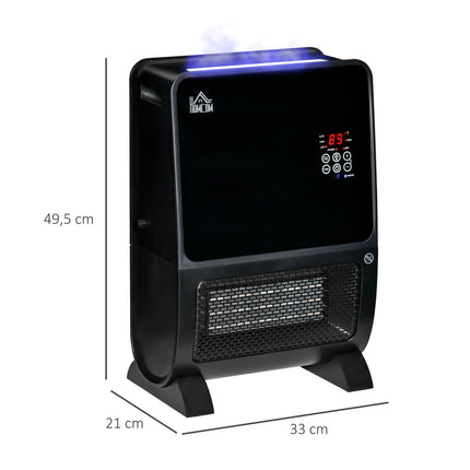 Elektrischer 2-in-1 Heizlüfter und Luftbefeuchter, Fernbedienung, 2000W