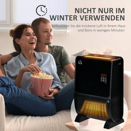 Elektrischer 2-in-1 Heizlüfter und Luftbefeuchter, Fernbedienung, 2000W