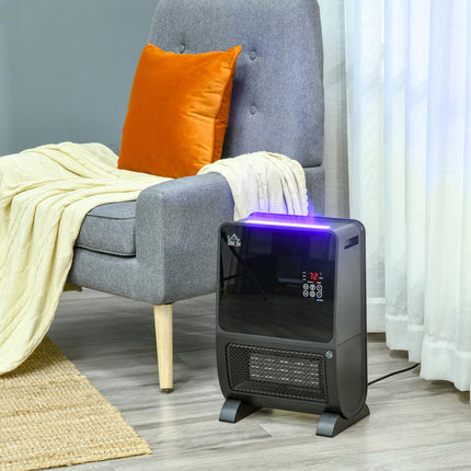 Elektrischer 2-in-1 Heizlüfter und Luftbefeuchter, Fernbedienung, 2000W