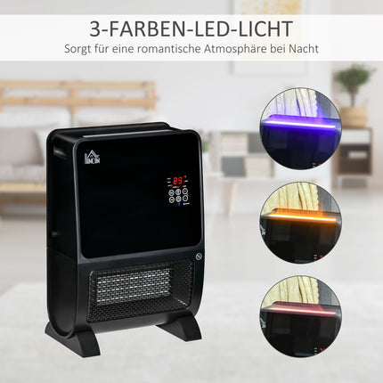 Elektrischer 2-in-1 Heizlüfter und Luftbefeuchter, Fernbedienung, 2000W