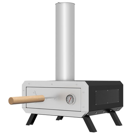 Outdoor 2-in-1 pizza oven with stone and shell for BBQ Grill