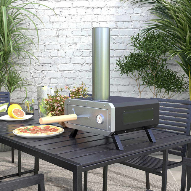 Outdoor 2-in-1 Pizzaofen mit Pizzastein und Abdeckung für Grill