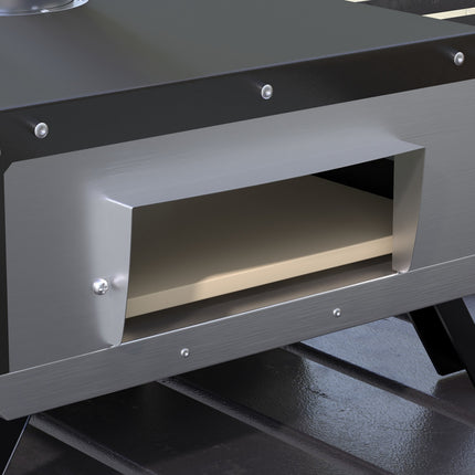 Outdoor 2-in-1 pizza oven with stone and shell for BBQ Grill