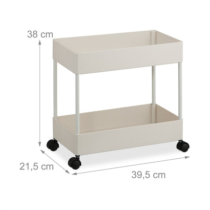 2-Level Serving Trolley with Wheels