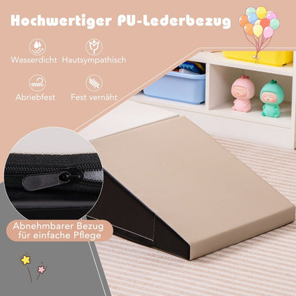 2 Stk. Kinder Schaumstoff Bausteine zum Laufen &amp; Klettern Weichbausteine Riesenbausteine Schwarz