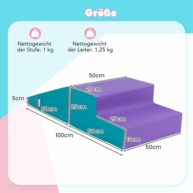 2 PCS. Children's foam building blocks for running around &amp; Climbing soft building blocks giant building blocks blue