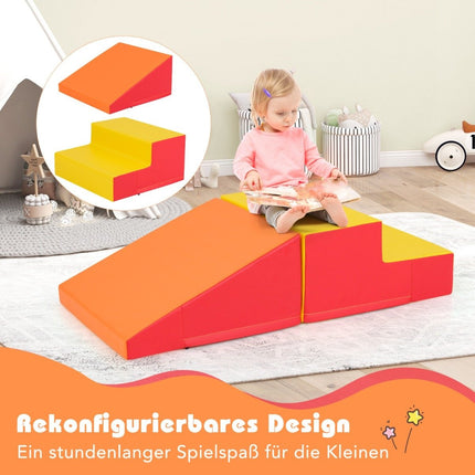 Lot de 2 blocs de construction en mousse pour enfants, pour courir et grimper, blocs de construction souples et blocs de construction géants rouges