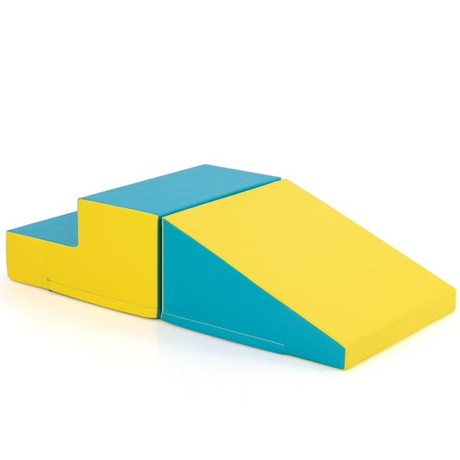 2 PCS. Children's foam building blocks for running around and climbing. Soft building blocks yellow + green