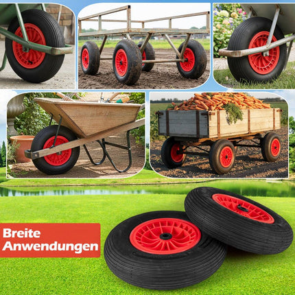 2er-Pack 4.80/4.00-8 Schubkarrenreifen, 40cm Gummiräder