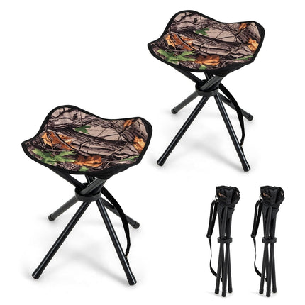 2-Pack Foldable Hunting Stools, Lightweight with Strap, 32x32x40 cm
