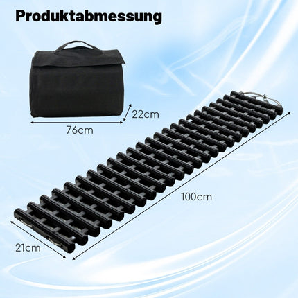 2er-Pack Reifen-Traktionsmatten mit Tasche, Notfall-Traktionshilfe, Schwarz, 98 x 21 x 2,8 cm