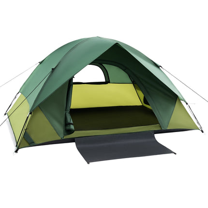 2-Personen-Campingzelt mit abnehmbarem Regenschutz, Grün