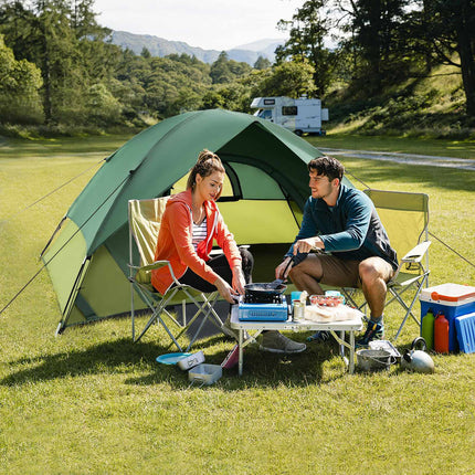2-Personen-Campingzelt mit abnehmbarem Regenschutz, Grün