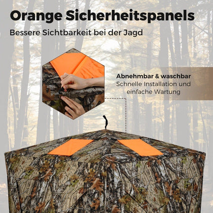 2-Personen-Jagdstand mit geräuschlosen Fenstern, Camouflage