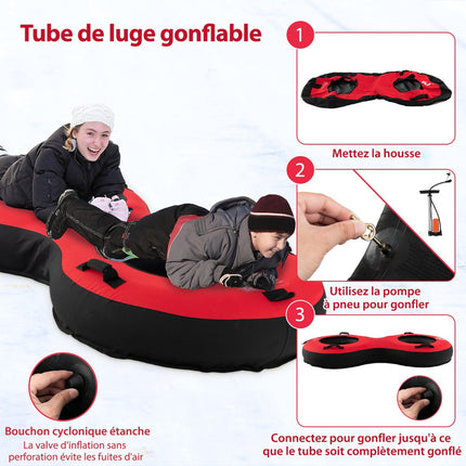 Nafukovací sněžný kruh pro 2 osoby, 80-Inch, 880 lb