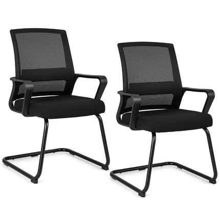 2-teiliges ergonomisches Gästestuhl-Set mit Lordosenstütze