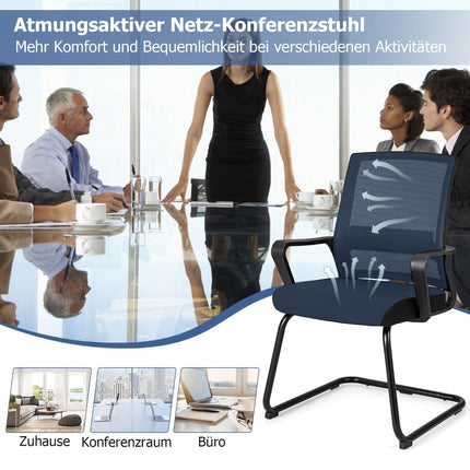 2-teiliges ergonomisches Gästestuhl-Set mit Lordosenstütze