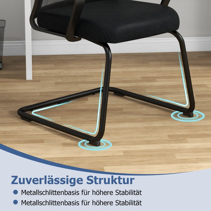 2-teiliges ergonomisches Gästestuhl-Set mit Lordosenstütze