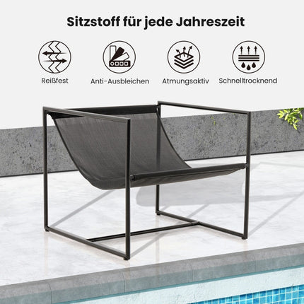 Sada 2 ergonomických křesel s textilním sedákem, polstry, kovový rám
