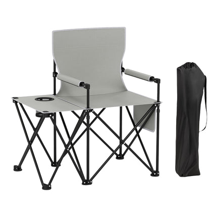 2-Piece Folding Beach Chair Set with Adjustable Backrest