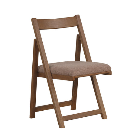 2-Piece Folding Wood Dining Chairs, Cushioned, Walnut
