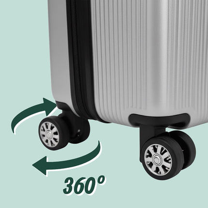 2-teiliges Hartschalenkoffer-Set mit 360°-Rollen