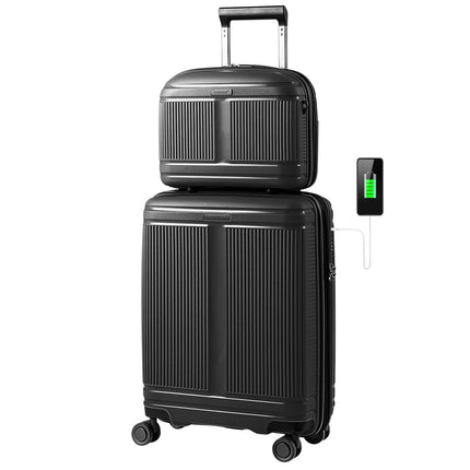 2-teiliges Reisekoffer-Set mit 20-Zoll-Handgepäck und 14-Zoll-Kosmetikkoffer