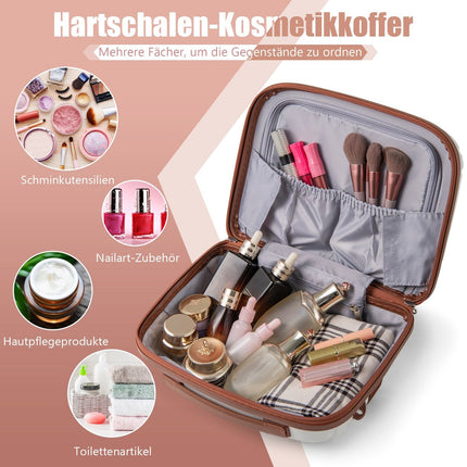 2-teiliges Reisekofferset mit 20 Zoll Kabinengepäck und 14 Zoll Kosmetikkoffer