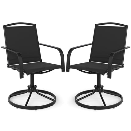 2-Piece Outdoor Swivel Rocking Chairs, Quick-Dry Fabric