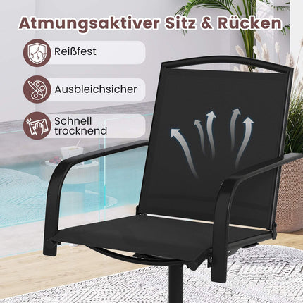 2-Piece Outdoor Swivel Rocking Chairs, Quick-Dry Fabric