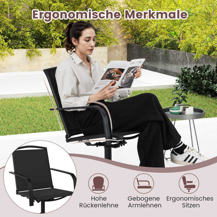 2-Piece Outdoor Swivel Rocking Chairs, Quick-Dry Fabric