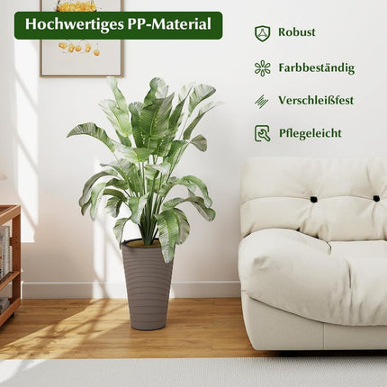 2er-Set wetterfeste Pflanzkübel mit Drainage, 45 cm