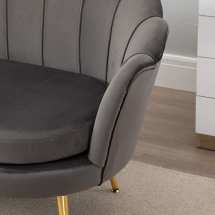 2-seater fabric sofa with soft velvet cushions
