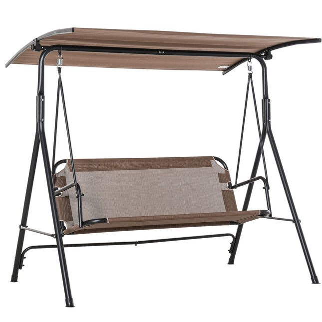 Outdoor 2-Sitzer-Schaukelstuhl, UV-beständig, winkelverstellbar