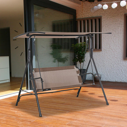 Outdoor 2-Sitzer-Schaukelstuhl, UV-beständig, winkelverstellbar