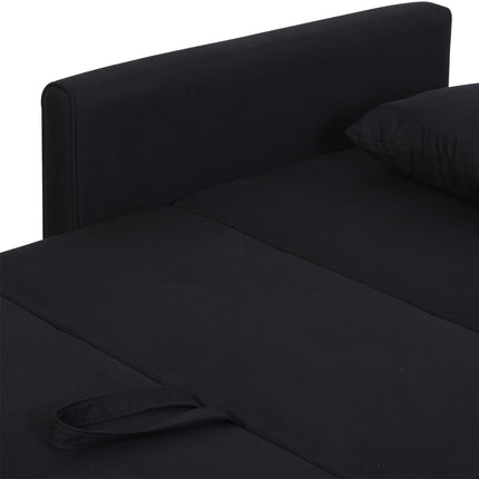 2-Sitzer Schlafsofa mit Stauraum und Polycotton-Kissen, grau