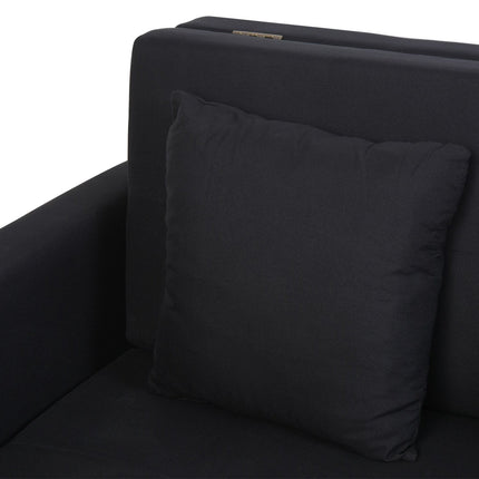 2-Sitzer Schlafsofa mit Stauraum und Polycotton-Kissen, grau